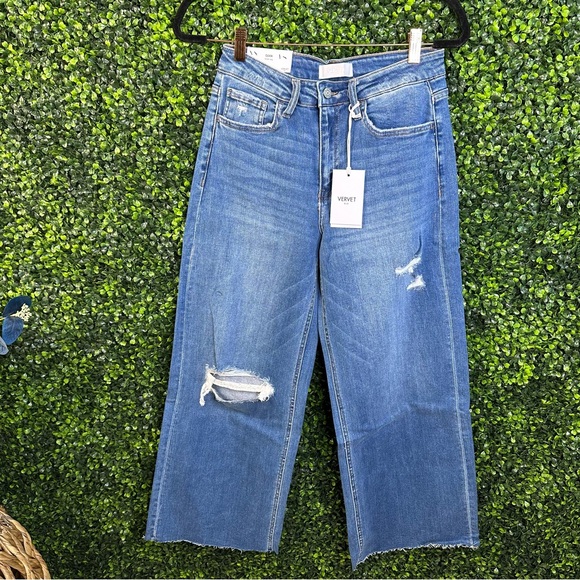 Vervet Denim - Nwt Olivia wide leg‎ vervet distressed denim nwt